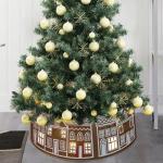 Lighted Gingerbread House Christmas Tree Collar