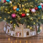 Lighted Gingerbread House Christmas Tree Collar