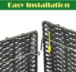 Grey Rattan Wicker Christmas Tree Skirt Basket