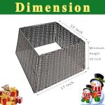 Grey Rattan Wicker Christmas Tree Skirt Basket