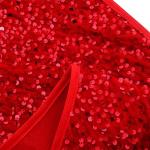 Red Glitter Christmas Tree Skirt for Holiday Decor