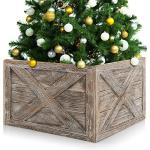 Vintage Wooden Christmas Tree Collar Box Stand