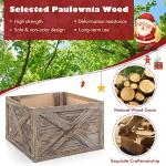 Vintage Wooden Christmas Tree Collar Box Stand