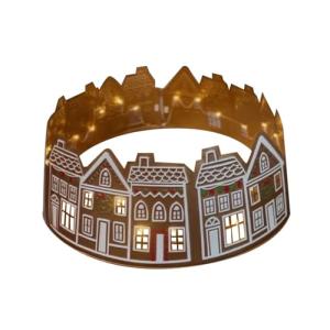 Lighted Gingerbread Village Christmas Tree Collar