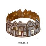 Lighted Gingerbread Village Christmas Tree Collar