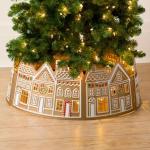 Lighted Gingerbread Village Christmas Tree Collar