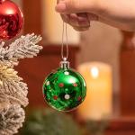30pcs Country Red, Green & White Christmas Baubles
