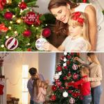 44PCS Red and White Christmas Baubles Set