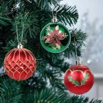 16pcs Shatterproof Red Green Gold Christmas Baubles