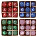 WIIYENA 9 Pcs Christmas Tree Ornaments 8CM Hanging Balls Holiday Decorations Plastic Baubles for Indoor Outdoor Festive Party Wedding Decor(Pink)