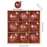 Christmas Balls - Christmas Decoration Ornaments, Shatterproof Christmas Ornaments | Elegant Painted Ornaments, 8cm Painted Christmas Tree Pendants for Wedding Holiday, Christmas, 8Cm/3.15