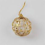 DUORUI 6pcs Christmas Tree Baubles Hanging Balls Glitter Hollow-Carved with Sequins Golden Pendant Decoration Party Holiday Ornament Outdoor Indoor