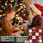 PanAcratis 44 PCS Xmas Ball Decorations Sparkling Baubles Balls, Shatterproof Hanging Ornaments, Red and White, Plastic, Christmas, Traditional