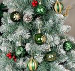 12 pcs Green Christmas Ball Ornaments 60mm/2.4" Shatterproof Plastic Balls Christmas Tree Hanging Ornaments for DIY Xmas Holiday Wedding Party Home Decorations…