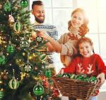 12 pcs Green Christmas Ball Ornaments 60mm/2.4" Shatterproof Plastic Balls Christmas Tree Hanging Ornaments for DIY Xmas Holiday Wedding Party Home Decorations…