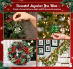 12 pcs Green Christmas Ball Ornaments 60mm/2.4" Shatterproof Plastic Balls Christmas Tree Hanging Ornaments for DIY Xmas Holiday Wedding Party Home Decorations…