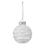 Shatterproof Baubles Set - 9 Pcs Christmas Tree Decorations, Glitter Balls Xmas Hanging Decor (White)