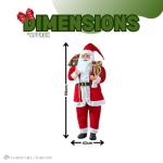 Deluxe Standing Santa Claus Xmas Decor (Mega 118cm)