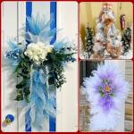 Christmas Deco Mesh Ribbon for Wreaths - 3 Rolls