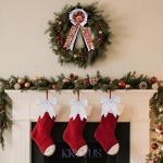 64MM X 9M White Plaid Velvet with Silver pattern Christmas Ribbon with Wired Edge, Ribbon,