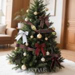 64MM X 9M White Plaid Velvet with Silver pattern Christmas Ribbon with Wired Edge, Ribbon,