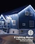 Icicle Lights Outdoor, LIGHTNUM 14m/45.93ft 360 LEDs Fairy Lights Plug in, Cool White