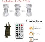 Net Lights Outdoor Mesh Lights Plug in, 3M X 2M 200LED Christmas Garden Tree Lights 8Mode Waterproof Connectable for Halloween Gazebo Balcony Decor(Warm White)