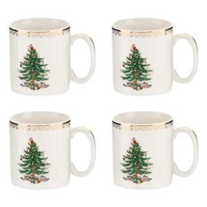 Christmas Gold Collection 4-Piece Mug Set