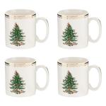 Christmas Gold Collection 4-Piece Mug Set