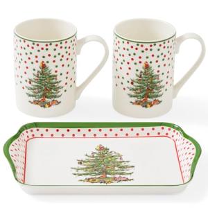 Spode Christmas Mugs & Tray Set