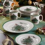 Spode Christmas Tree Mug Set, Ceramic, Multi-Colour