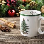 Spode Christmas Tree Mug Set, Ceramic, Multi-Colour