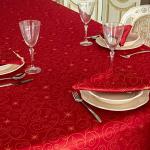 Christmas Stars Tablecloth and Napkins - Red (59x78)