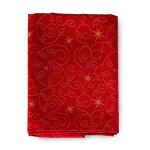 Christmas Stars Tablecloth and Napkins - Red (59x78)