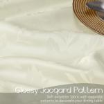 Romanstile Cream Christmas Damask Tablecloth 140x200 cm (55x79 inch),Water-Repellent & Wipe Clean,Floral (Rectangular)