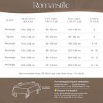 Romanstile Cream Christmas Damask Tablecloth 140x200 cm (55x79 inch),Water-Repellent & Wipe Clean,Floral (Rectangular)