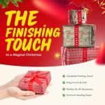 Traditional Tartan Reindeer Wrapping Paper Set - 4x4M