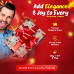 Traditional Tartan Reindeer Wrapping Paper Set - 4x4M