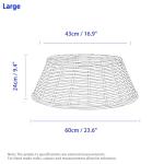 Large Wicker Christmas Tree Skirt: Festive Xmas Decoration