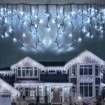 Icicle Lights Outdoor, LIGHTNUM 14m/45.93ft 360 LEDs Fairy Lights Plug in, Cool White