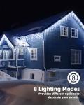 Icicle Lights Outdoor, LIGHTNUM 14m/45.93ft 360 LEDs Fairy Lights Plug in, Cool White