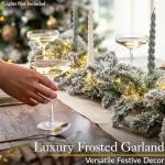 Luxury Frosted Christmas Garland - Artificial Snowy Spruce