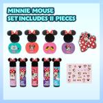 Disney Minnie Mouse - Townley Girl Sparkly Cosmetic Makeup Set with Lip Balm Nail Accessories -35 Pcs|Perfect for Parties Sleepovers Makeovers|Birthday Gift for Girls above 3 Yrs