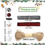 SAVITA 150pcs Christmas Snowman Wooden Beads Set, 