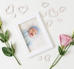 ilauke 500Pcs Wooden Heart Embellishments, Mixed Wood Heart Slices for Scrap Book DIY Crafting, Personalized Gifts, Wedding and Party Decoration 1cm 2cm 3cm 4cm