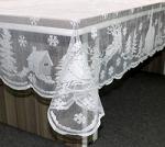Christmas Lace Reindeer Snowflake Tablecloth - Rectangle 160x230cm