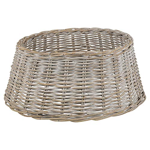 Whitewash Rattan Wicker Large Christmas Tree Skirt