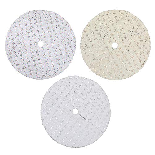 Silver Snowflake Christmas Tree Skirt - 90cm (36inch)
