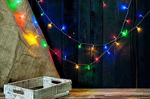 50 Multi-Coloured LED Christmas Fairy Lights Battery Operated FREE delivery