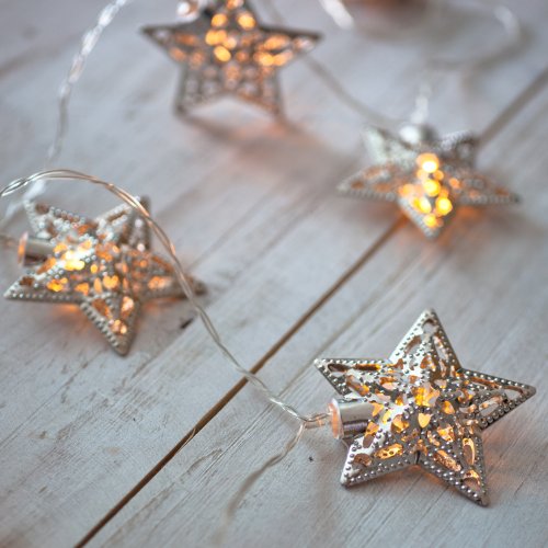10 Star Battery Operated LED Fairy Lights by Lights4fun